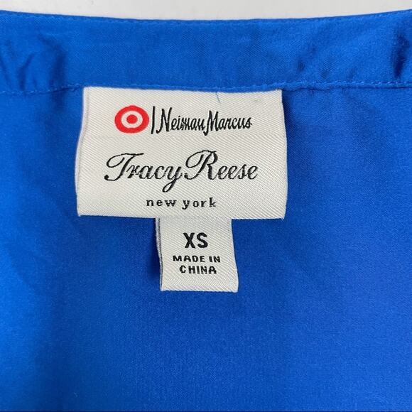 Tracy Reese Neiman Marcus + Target | Tan with Blue Sequins Relaxed Fit Blouse - Picture 9 of 14